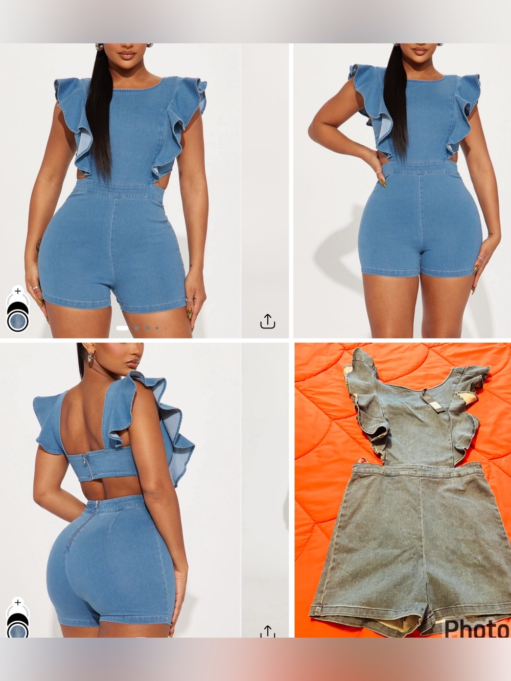 Denim romper (NWT)